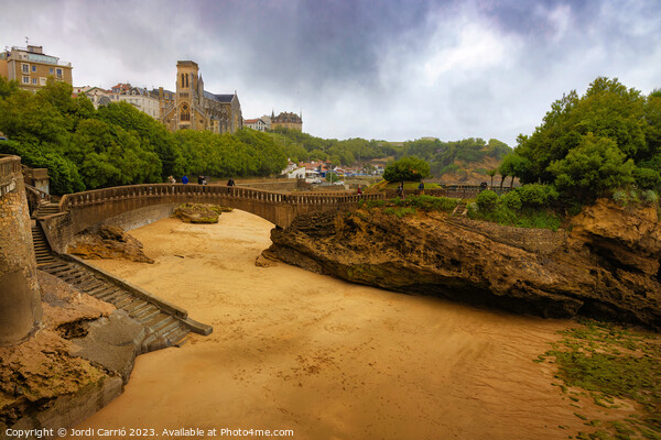 Low tide and rainy day in Biarritz, France - 3 - Color gradient  Picture Board by Jordi Carrio