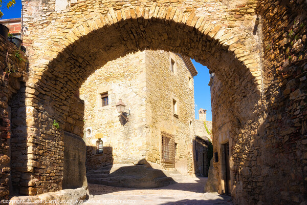 Arch of the street, Peratallada - C1610-7667-ORT Picture Board by Jordi Carrio