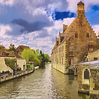 Buy canvas prints of Bruges Canal in Spring - CR2304-8957-WAT by Jordi Carrio
