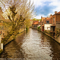 Buy canvas prints of The charming canals of Bruges - CR2304-8959-ORT by Jordi Carrio