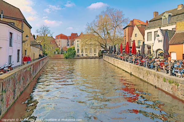 Enchanting Canal of Bruges - CR2304-9010-WAT Picture Board by Jordi Carrio