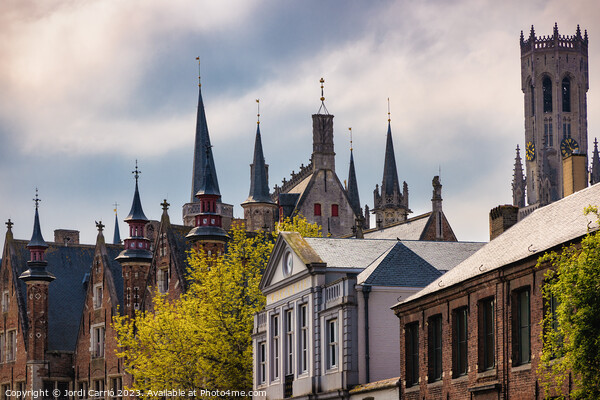 Pointed Towers in Bruges - CR2304-9011-GRACOL Picture Board by Jordi Carrio