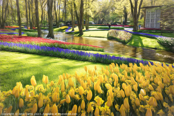 Radiant Tulip Paradise - CR2305-9209-OIL Picture Board by Jordi Carrio