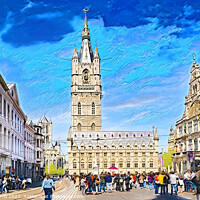 Buy canvas prints of Harmony of Ghent - CR2304-9045-WAT by Jordi Carrio