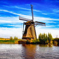 Buy canvas prints of Reflections in Kinderdijk - CR2305-9244-ABS by Jordi Carrio