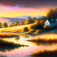 Buy canvas prints of Sunrise in the valley - GIA-2309-1046-OIL by Jordi Carrio