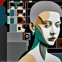 Buy canvas prints of Beauty and mystery in cubism - GIA0923-1041-ILU by Jordi Carrio