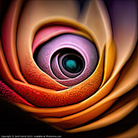 Buy canvas prints of The eye of the rose - GIA-2309-1051-ILU by Jordi Carrio