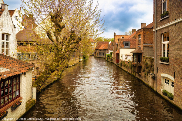 The charming canals of Bruges - CR2304-8959-ORT Picture Board by Jordi Carrio