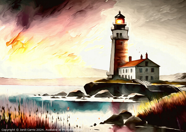 Majestic lighthouse - GIA-2309-1080 - OIL Picture Board by Jordi Carrio