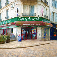 Buy canvas prints of The charm of a café in Orleans - LU2304-1030297-OIL by Jordi Carrio