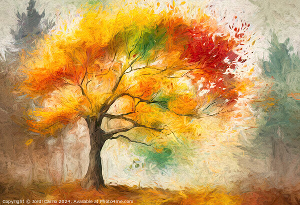Autumn scene - GIA2401-0140-OIL Picture Board by Jordi Carrio