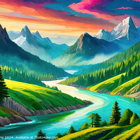 Buy canvas prints of Vibrant Valley - GIA2401-0155-ILU by Jordi Carrio