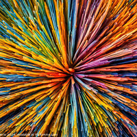 Buy canvas prints of Abstract chromatic explosion - GIA-2310-1115-OIL by Jordi Carrio