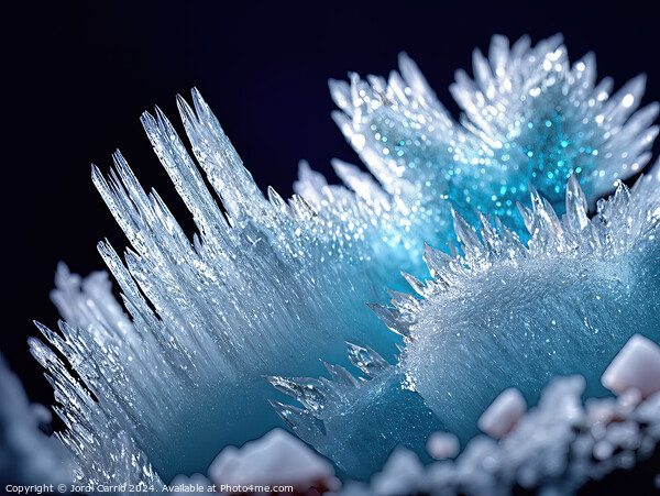 Icy Bloom in Blue Twilight Picture Board by Jordi Carrio