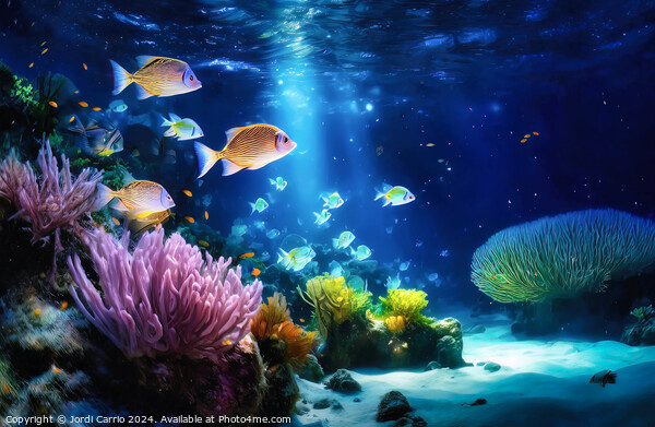 Glowing Reef - GIA2401-0196-REA Picture Board by Jordi Carrio