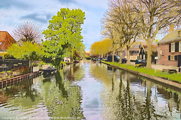 Edam Canal Watercolor - CR2305-9328-WAT1 Picture Board by Jordi Carrio