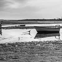 Buy canvas prints of Low Tide on Isla Cristina  - C1902-4668-BW by Jordi Carrio