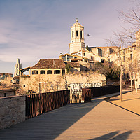Buy canvas prints of Girona historic center - Catalonia by Jordi Carrio