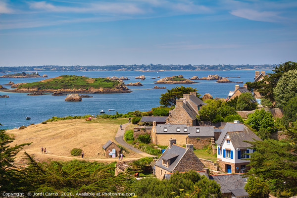 Panoramic view of the Brehat islands, Brittany, Fr Picture Board by Jordi Carrio