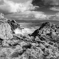 Buy canvas prints of View of the Coast of Death, Galicia. black and whi by Jordi Carrio
