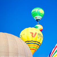 Buy canvas prints of Composition with colored hot air balloons - 2 by Jordi Carrio