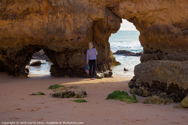 The beautiful beach of Tres Castelos - Algarve - 4 Picture Board by Jordi Carrio