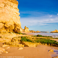 Buy canvas prints of Beaches and cliffs of Praia Rocha, Algarve - 1 by Jordi Carrio