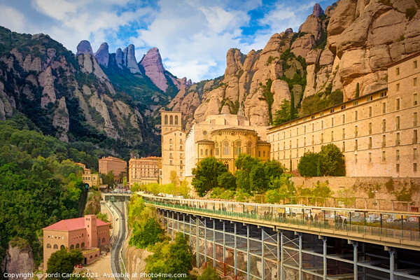 Montserrat Monastery and its tourist complex. Picture Board by Jordi Carrio