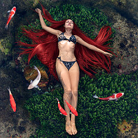Buy canvas prints of Young woman in water by Svetlana Radayeva