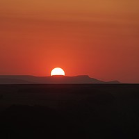 Buy canvas prints of Sunset behind Pen-Y-Fan, South Wales by Dean Livingstone