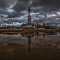Buy canvas prints of Blackpool Tower Reflections by Scott Somerside