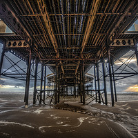 Buy canvas prints of Underneath Blackpool's Central Pier by Scott Somerside