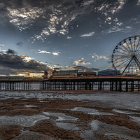Buy canvas prints of Blackpool Central Pier and Tower by Scott Somerside