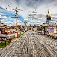 Buy canvas prints of A look back along Blackpool's North Pier by Scott Somerside