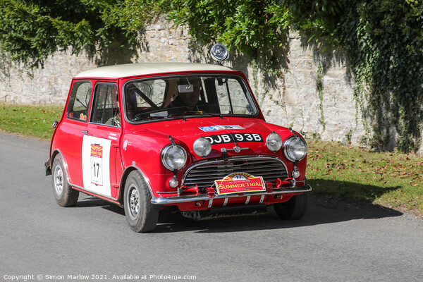 The Iconic Mini Cooper Picture Board by Simon Marlow