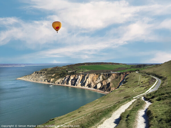 Soaring Above the Isle of Wight Picture Board by Simon Marlow