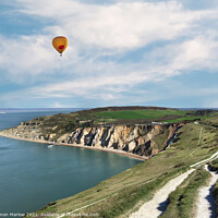 Buy canvas prints of Soaring Above the Isle of Wight by Simon Marlow