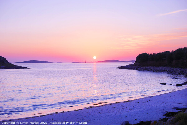 Sunset at St Marys, Isles of Scilly Picture Board by Simon Marlow