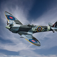 Buy canvas prints of Spitfire RW386 by Simon Marlow
