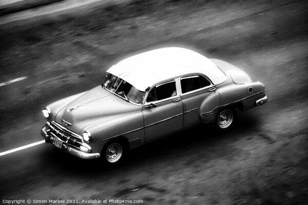 Classic Car in Havana, Cuba Picture Board by Simon Marlow