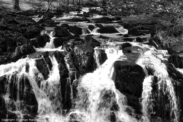 The Majestic Swallow Falls Picture Board by Simon Marlow