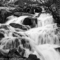 Buy canvas prints of Majestic Swallow Falls Snowdonia by Simon Marlow