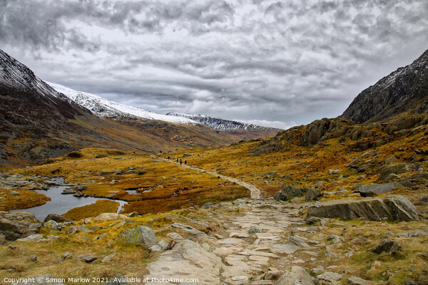 Winter in Snowdonia Picture Board by Simon Marlow