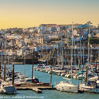 Buy canvas prints of Sunrise in Brixham by Simon Marlow