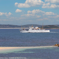 Buy canvas prints of The Scillonian arriving in the Isles of Scilly by Simon Marlow