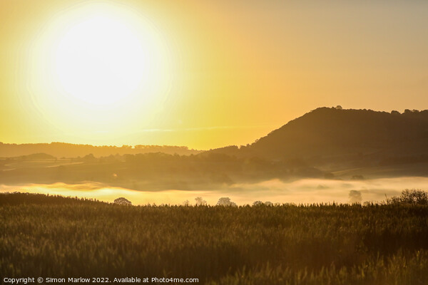 Shropshire Sunrise Picture Board by Simon Marlow