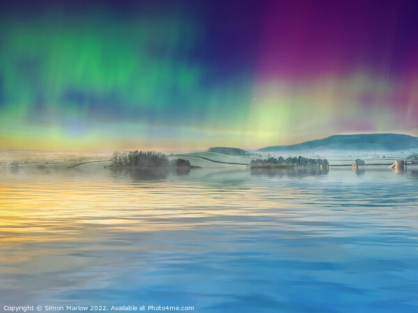Aurora Borealis Or Northern Lights Picture Board by Simon Marlow