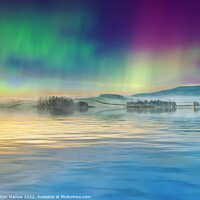 Buy canvas prints of Aurora Borealis Or Northern Lights by Simon Marlow