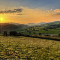 Buy canvas prints of Evening light in South Shropshire by Simon Marlow